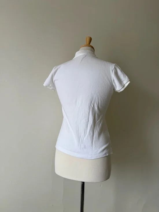 Ralph Lauren Sport White Polo Shirt Classic Fit Size M Y2K - Picture 5 of 8
